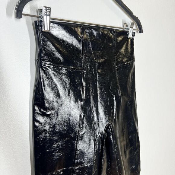 Spanx Sz S Faux Patent Leather Leggings in Classic Black - Picture 6 of 10